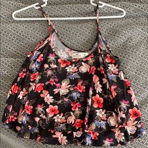 hollister flower tank top